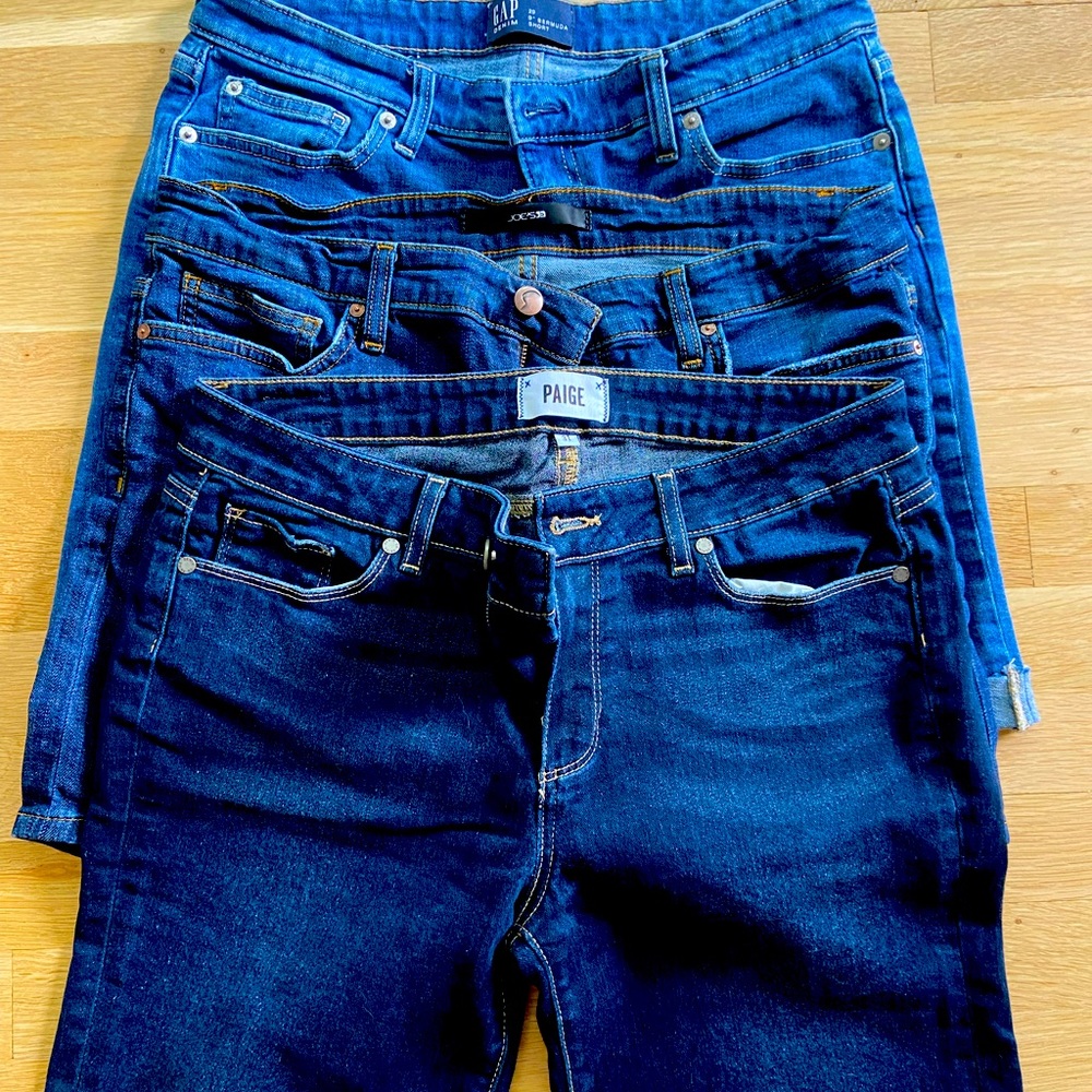 Joes 30/ Paige 31/ Gap 29 all fit size 12 comfortably